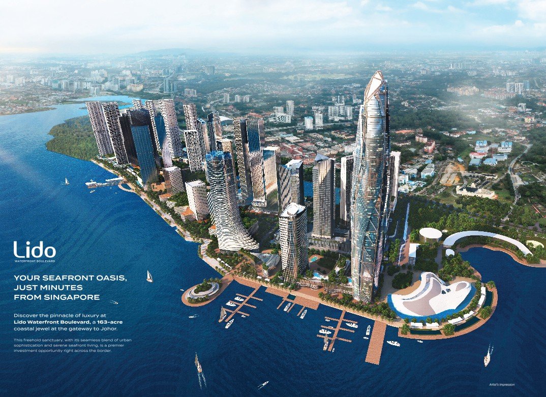 Lido Waterfront Boulevard, kawasan seafront premium di Johor Bahru dekat Singapura